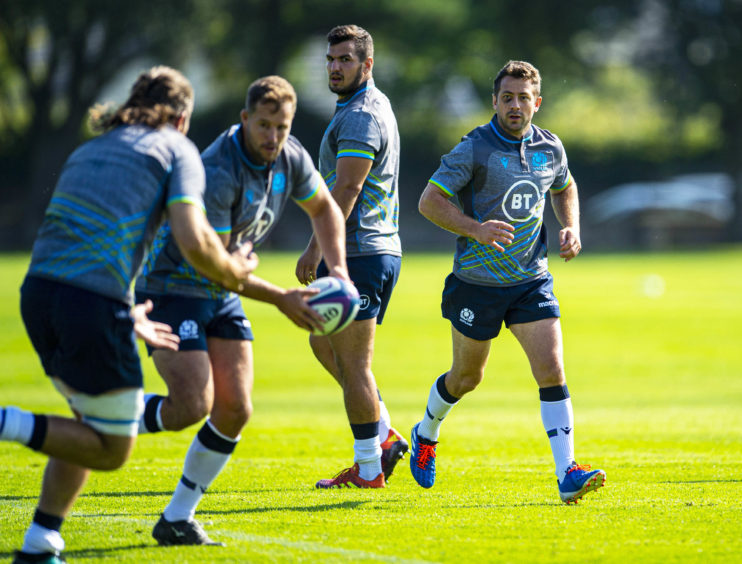 Scotland's Greig Laidlaw in action.
