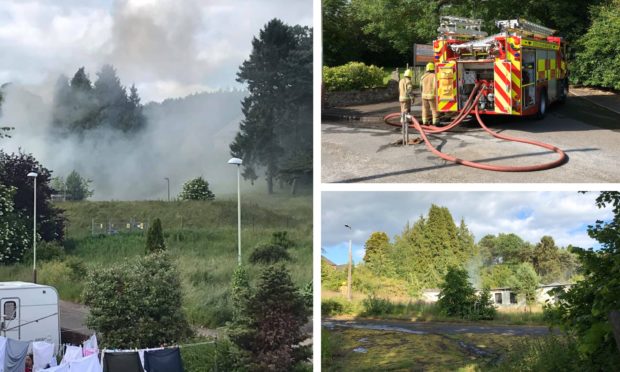 Tuesday's blaze at Strathmartine Hospital.