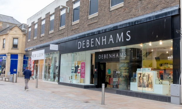 Debenhams Kirkcaldy High Street.