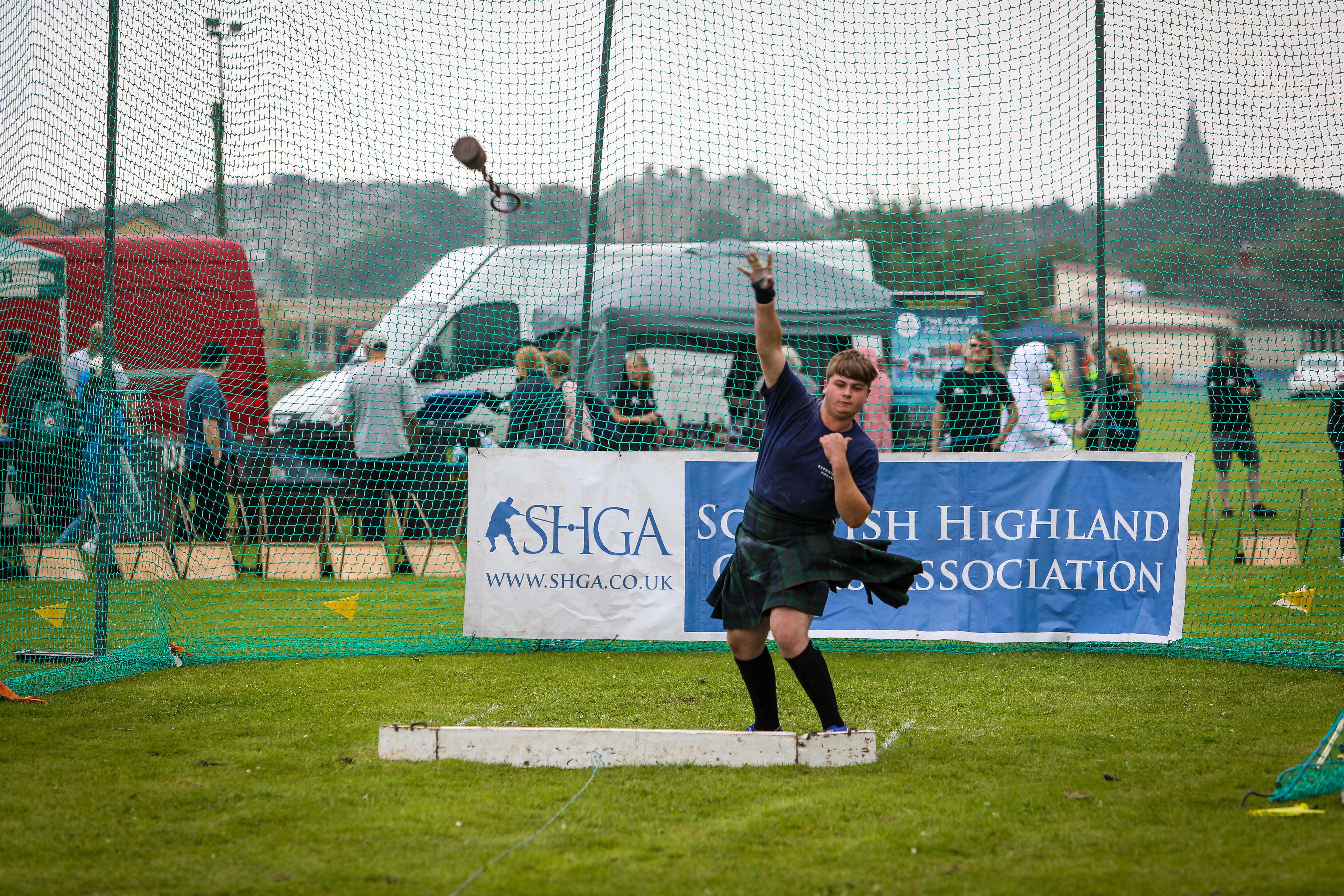 This year's games featured heavyweight events including shot putt for under-18s.