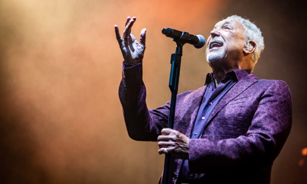 Sir Tom Jones performs to the crowds in Slessor Gardens.
