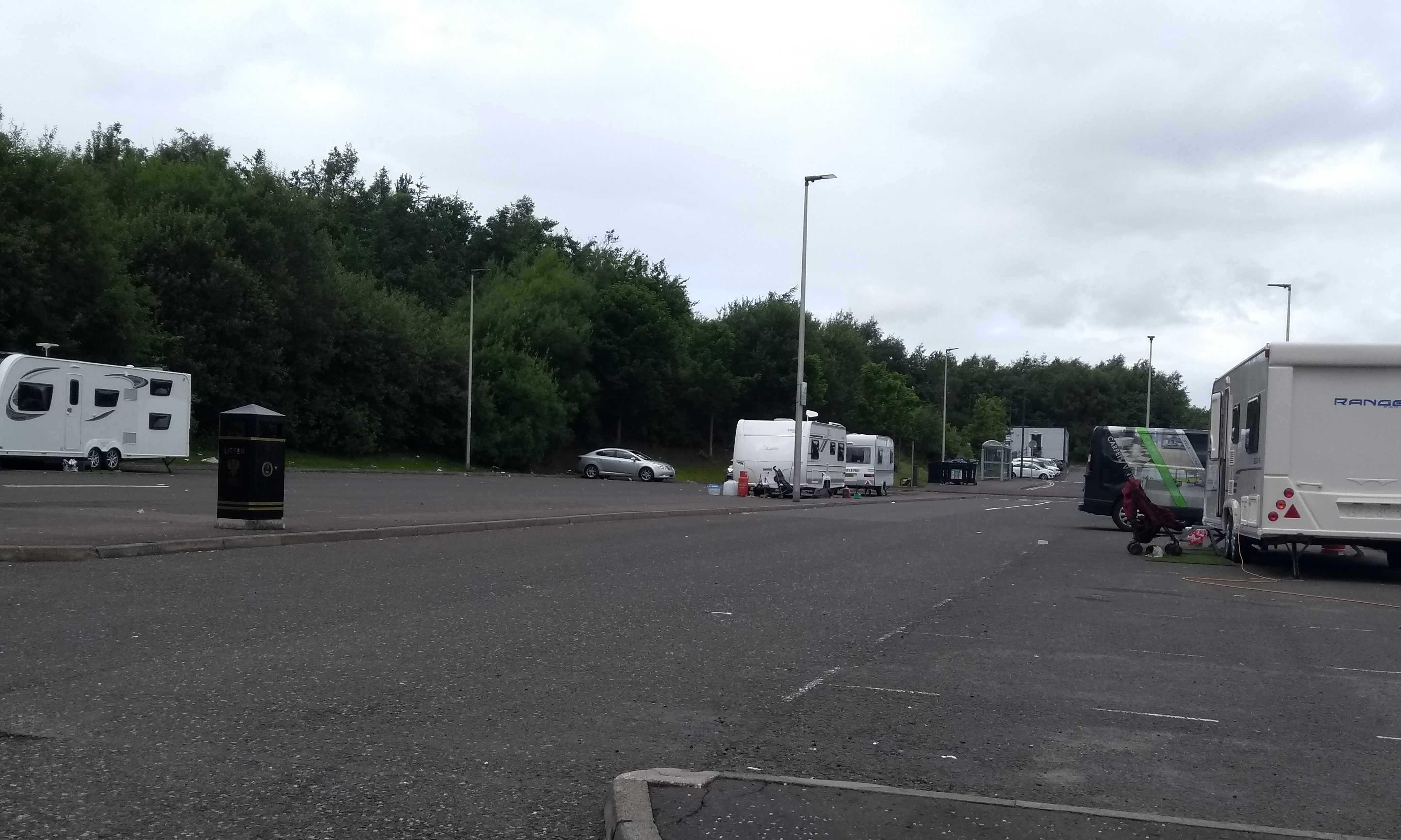 Travellers at Broxden Park and Ride