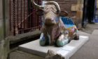 Damaged mosaic Highland cow targeted by vandals in Crieff