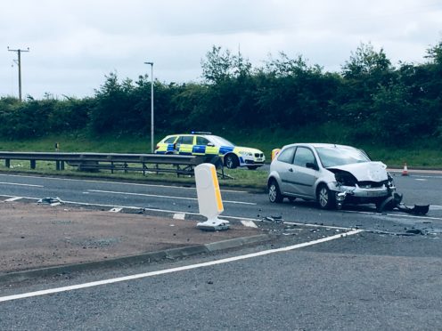 The Ford Fiesta involved in the A90 crash in July 2019.