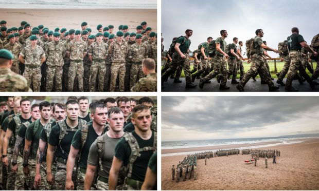 The 45 Commando group at RM Condor marked the changing of the guard. Pictures: Mhairi Edwards.