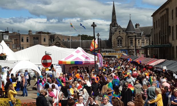 Kirkcaldy town square was packed