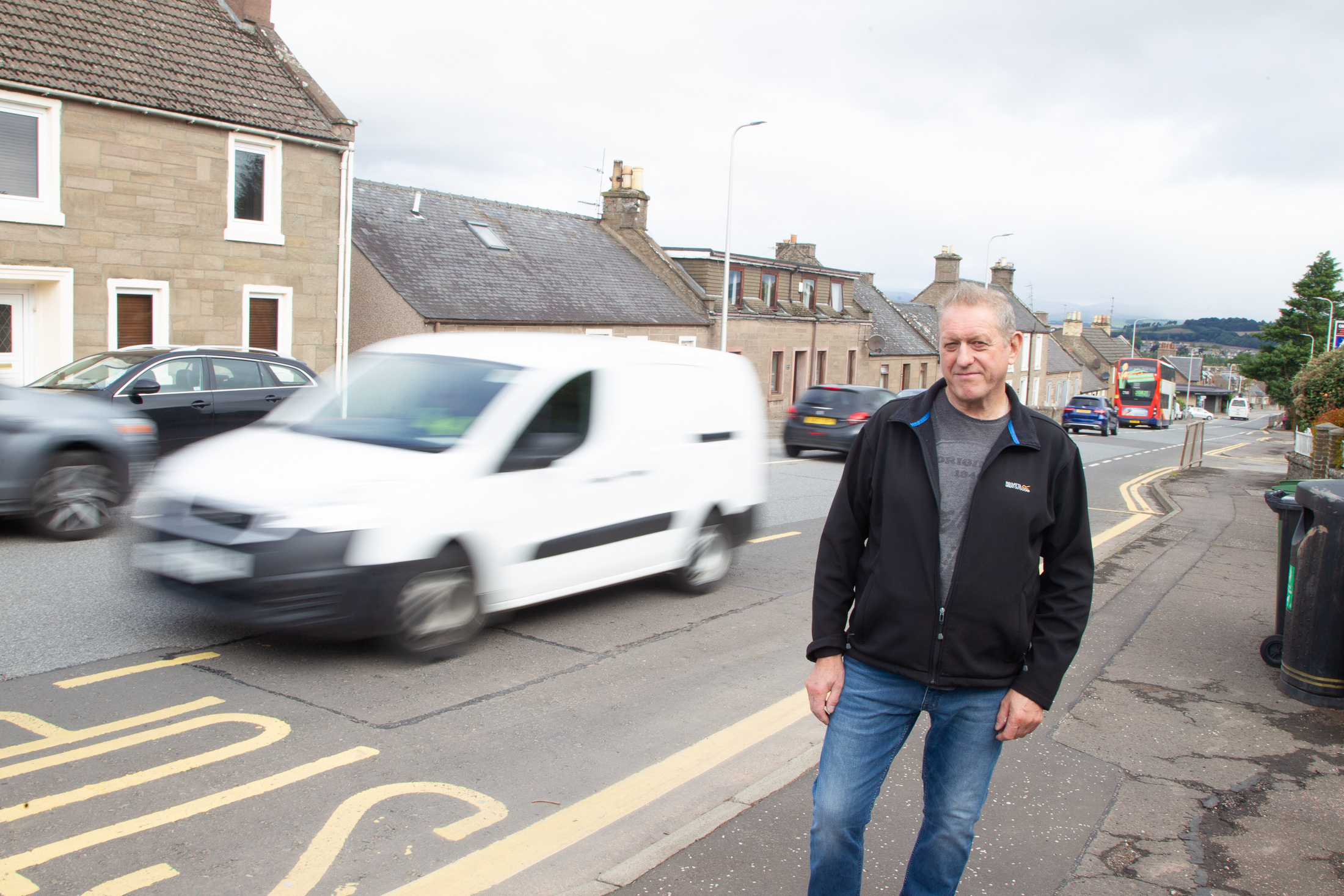 Resident Graeme Laird is calling for traffic calming measure's on Forfar's Dundee Road.