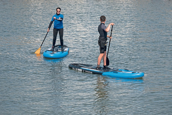Gayle goes paddleboarding at a new venture in Stonehaven.