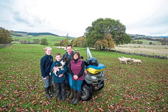 Last year’s sheep award winners the McGowan family on Incheoch Farm near Alyth.