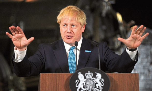 Prime Minister Boris Johnson giving a speech on domestic priorities at the Science and Industry Museum in Manchester.