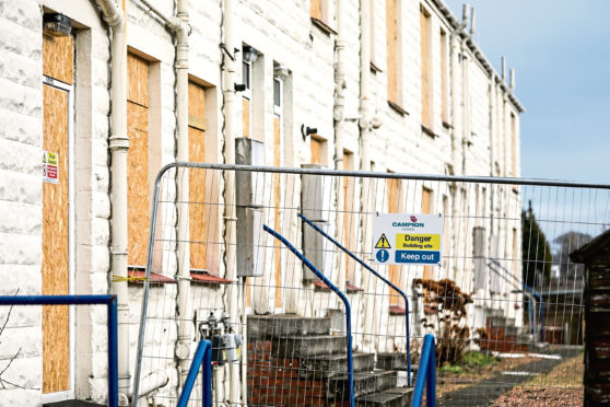 Hillcrest's boarded-up properties at Ellengowan Drive in Dundee.