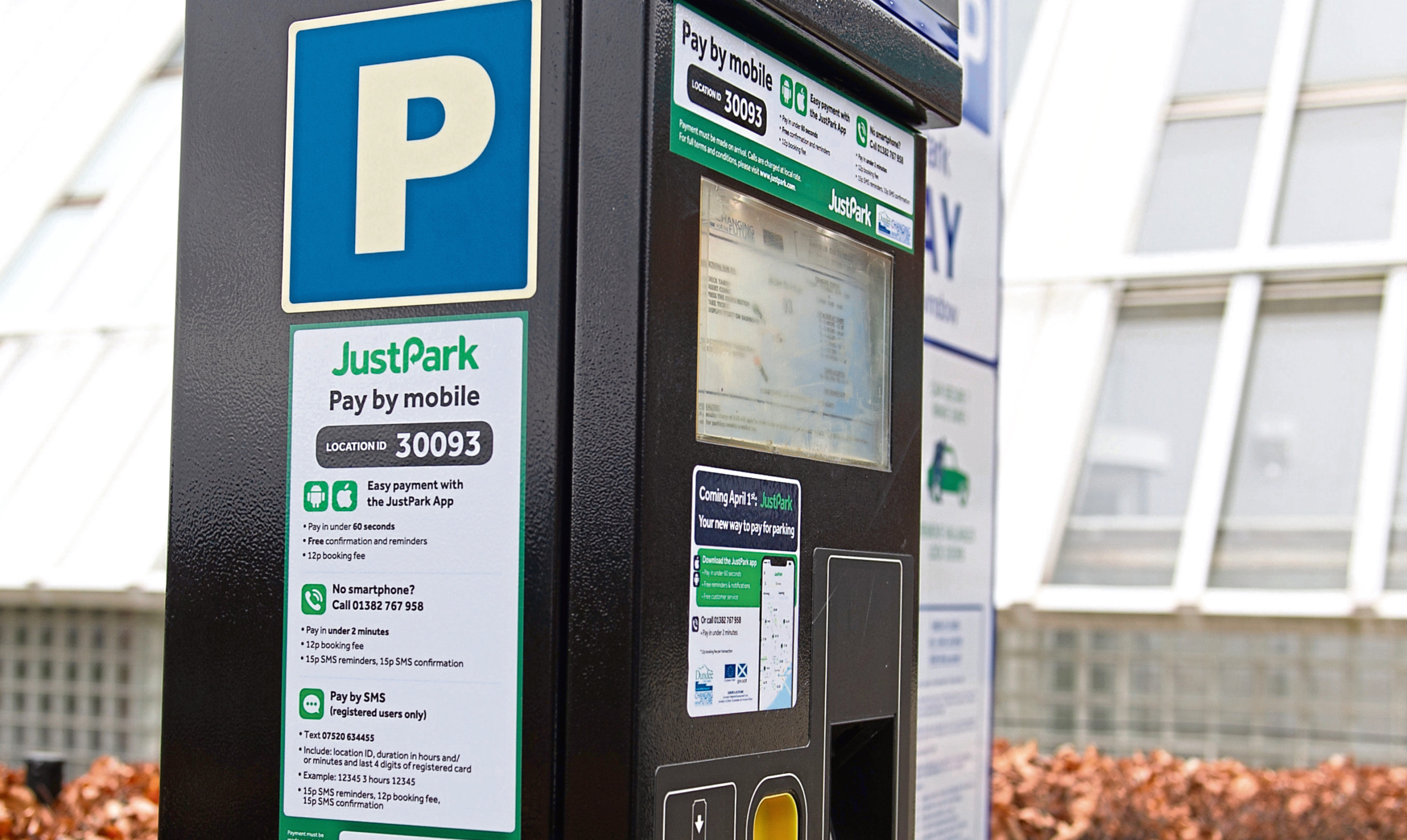 One of the JustPark meters.