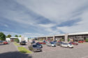 A computer generated image of the proposed retail park in Arbroath.