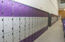 The many student lockers which will keep their phones all day.