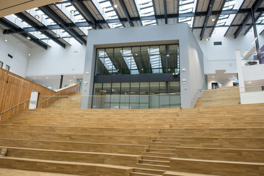 The new school assembly hall.