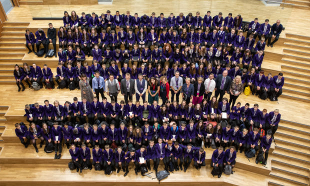 Headteacher Stuart Clyde opened the doors to 1st and 2nd year pupils at the brand new high school in Perth today.