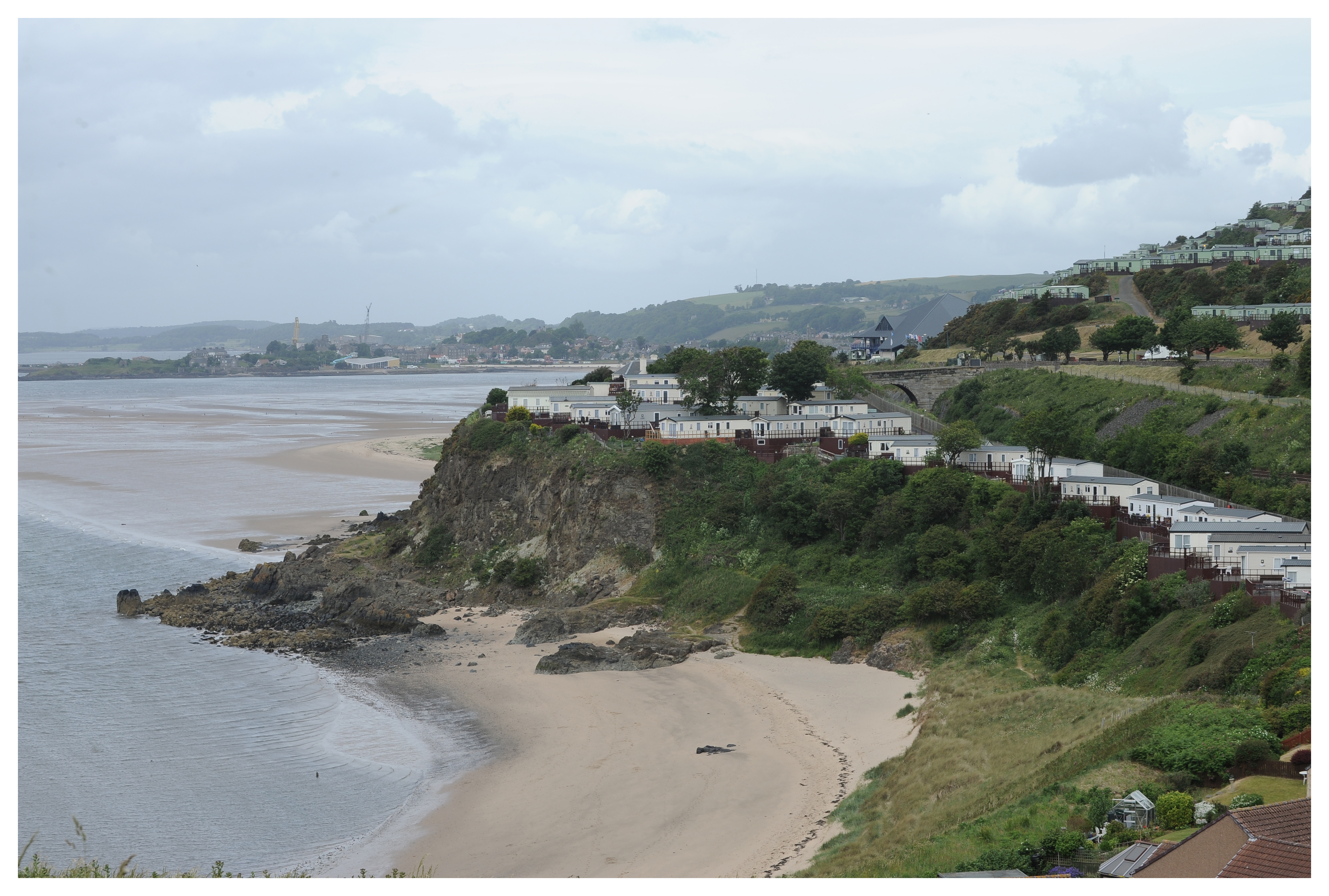 Pettycur Bay, Kinghorn, where police have targeted Illegal shellfish rustling.