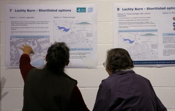 The flood study plans went on show in Carnoustie library.