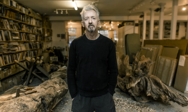 David Mach in his London studio