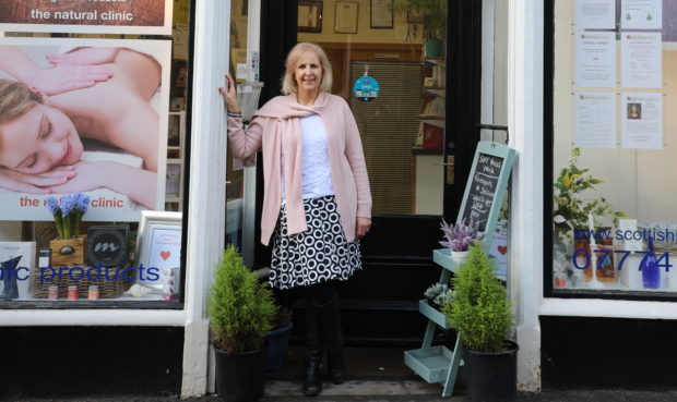 Dee Barron outside her premises.