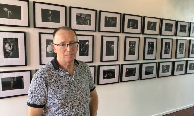 David at his exhibition