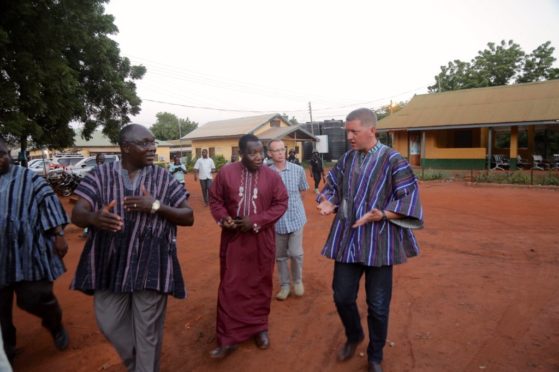 Iain (right) with medical professionals at the Tamale Central Hospital.