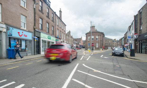 Forfar town centre taxi ranks. Image: Kim Cessford/DC Thomson