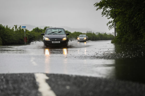 Flooding in Broughty Ferry in August.