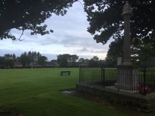 The war memorial in Letham's Dempster Park.