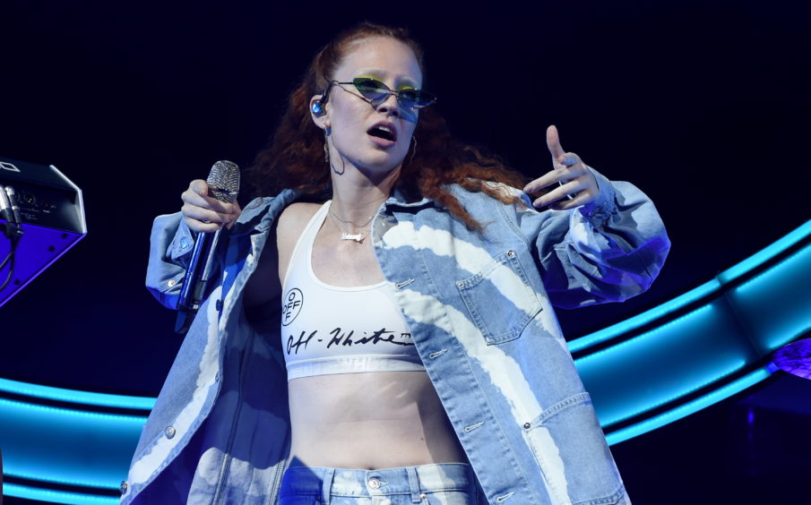 Singer Jess Glynne on stage