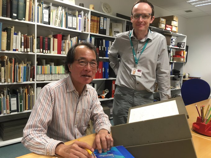 Professor Kazuhiro Kato and Fife Council archivist Andrew Dowsey.