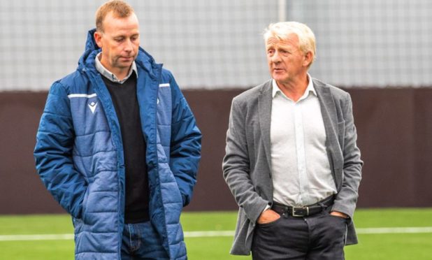Gordon Strachan, right, and Dundee's Head of Academy Stephen Wright at the new Regional Performance Centre.