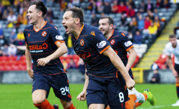 Peter Pawlett celebrates his goal.