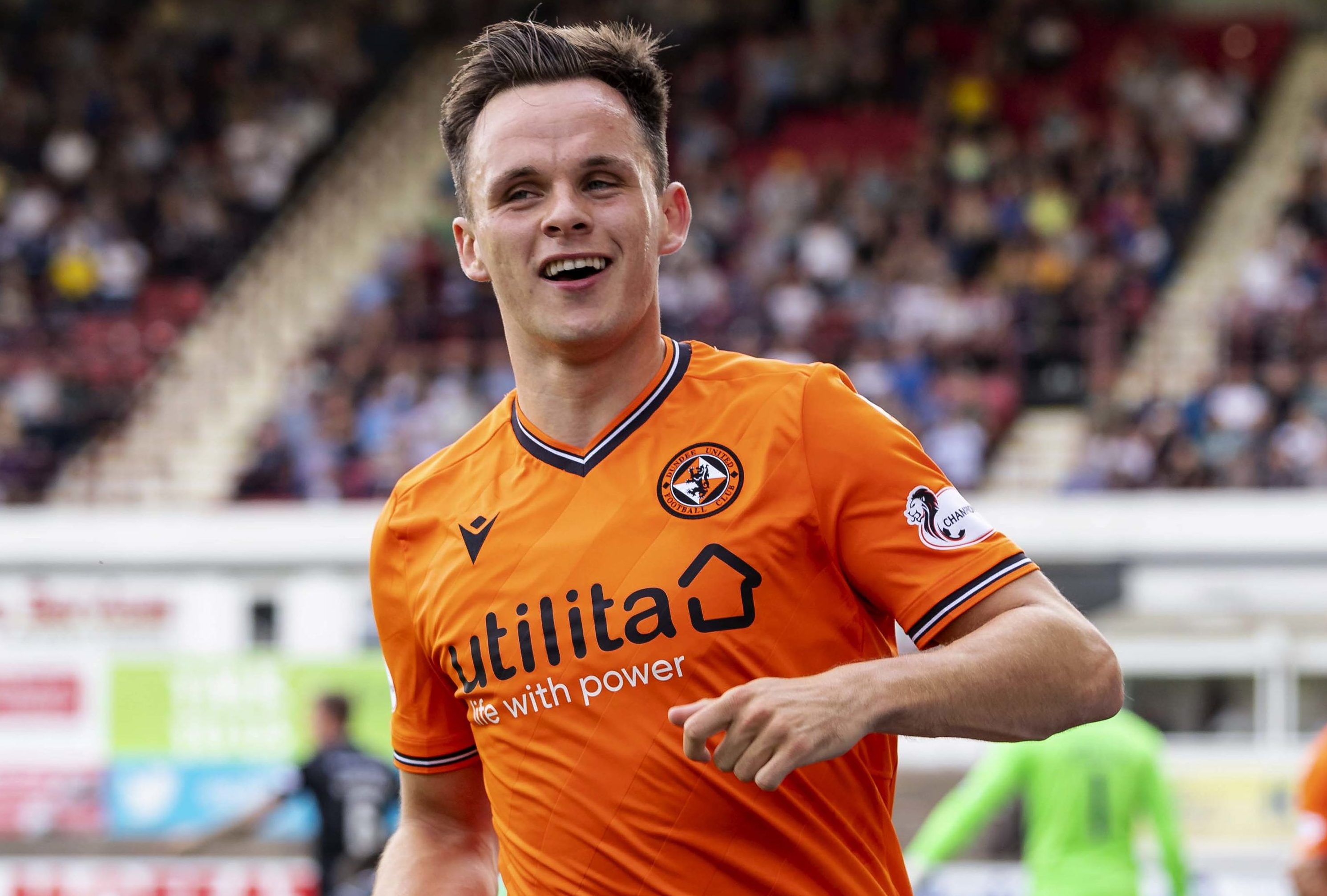 Lawrence Shankland celebrates another goal.