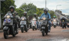 Motorcyclists in Tayport for Andrew Hart's funeral procession.