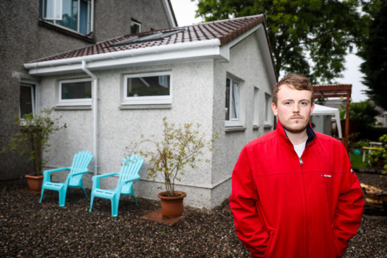 Frankie Moran outside his extension.