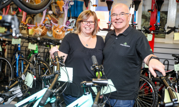 Andy & Fiona Hain of Leslie Bike Shop.