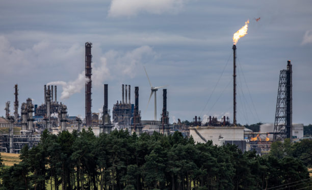 Flaring at Mossmorran earlier in August.