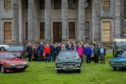 Tayside Classic Car Club members  at Camperdown House for the anniversary run.