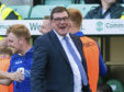 Tommy Wright was a happy man in Easter Road injury time.
