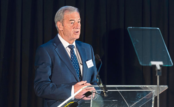 Courier News - Business - Jim Millar story; CR0008580 Alliance Trust AGM pics. Picture Shows; Lord Smith of Kelvin addresses the AGM, Apex City Quay Hotel, West Victoria Dock Road, Dundee, 25th April 2019. Pic by Kim Cessford / DCT Media