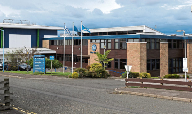 The company base in Glamis Road, Forfar.