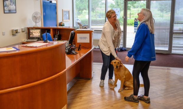 Gillian and Margo at the Forfar Regional Centre.