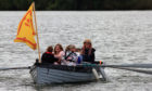 Mary Queen of Scots boat race at Loch Leven.
