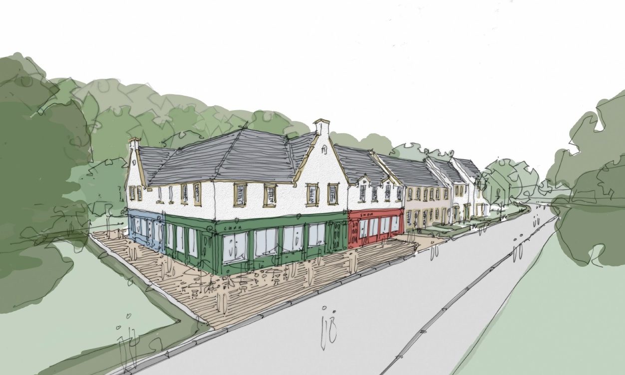 An artists' impression of how the new Almond Valley development could look
