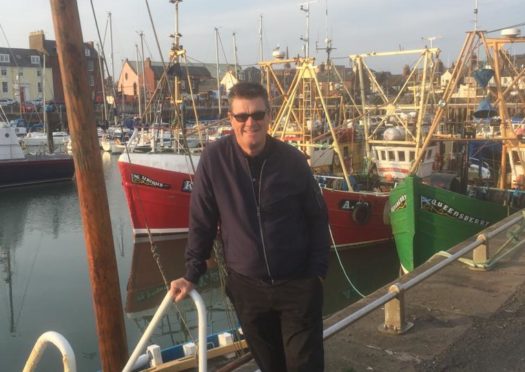 Mr Marshall at Arbroath harbour.