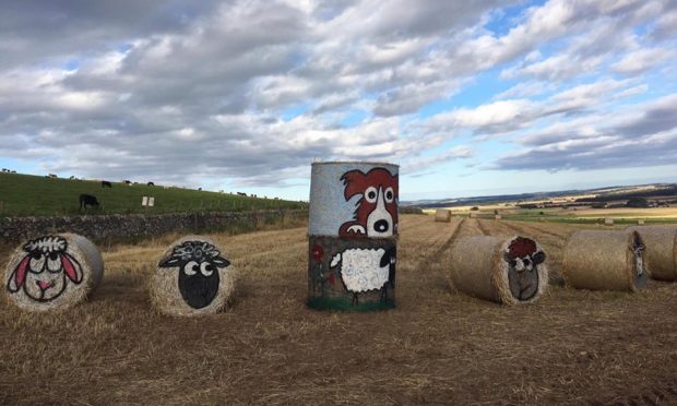 Artist Fleur Baxter's piece on the farm.