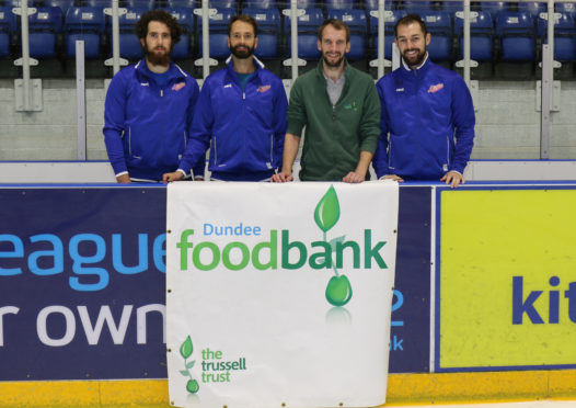 The Dundee Stars fundraising for the foodbank.