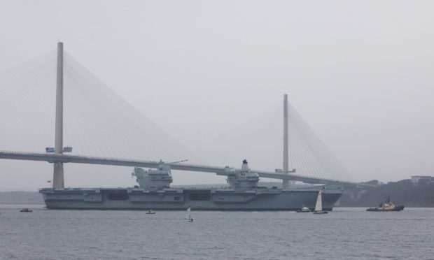 the ship at the Queensferry Crossing