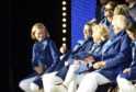 Team Europe captain Catriona Matthew (left) on stage during the opening ceremony for the 2019 Solheim Cup.